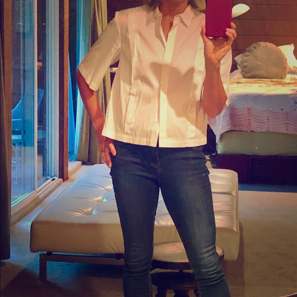 Trina Turk classic white blouse